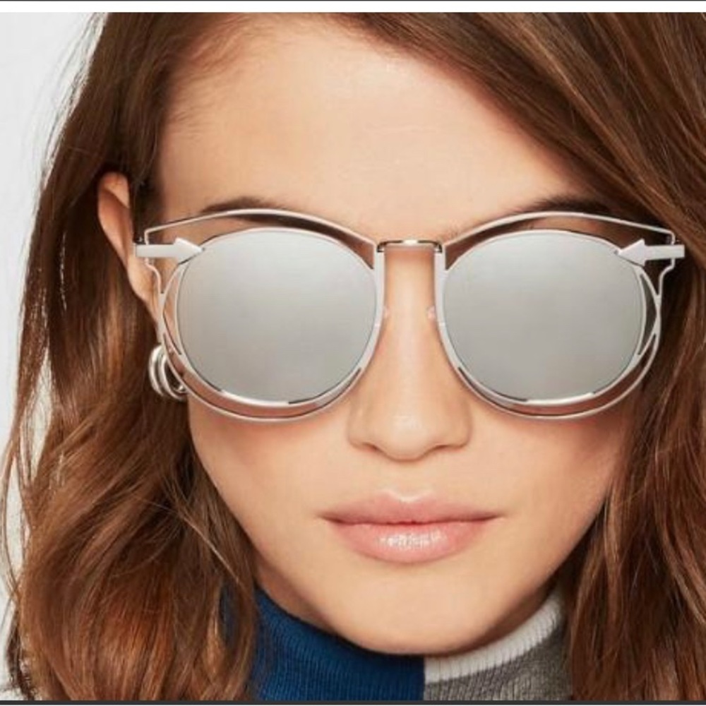 Karen walker Simone round mirrored sunglasses